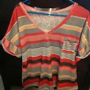 Striped women's dress shirt